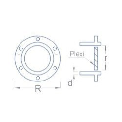 HUBLOT FIXE Ø 14 VITRAGE PLASTIQUE